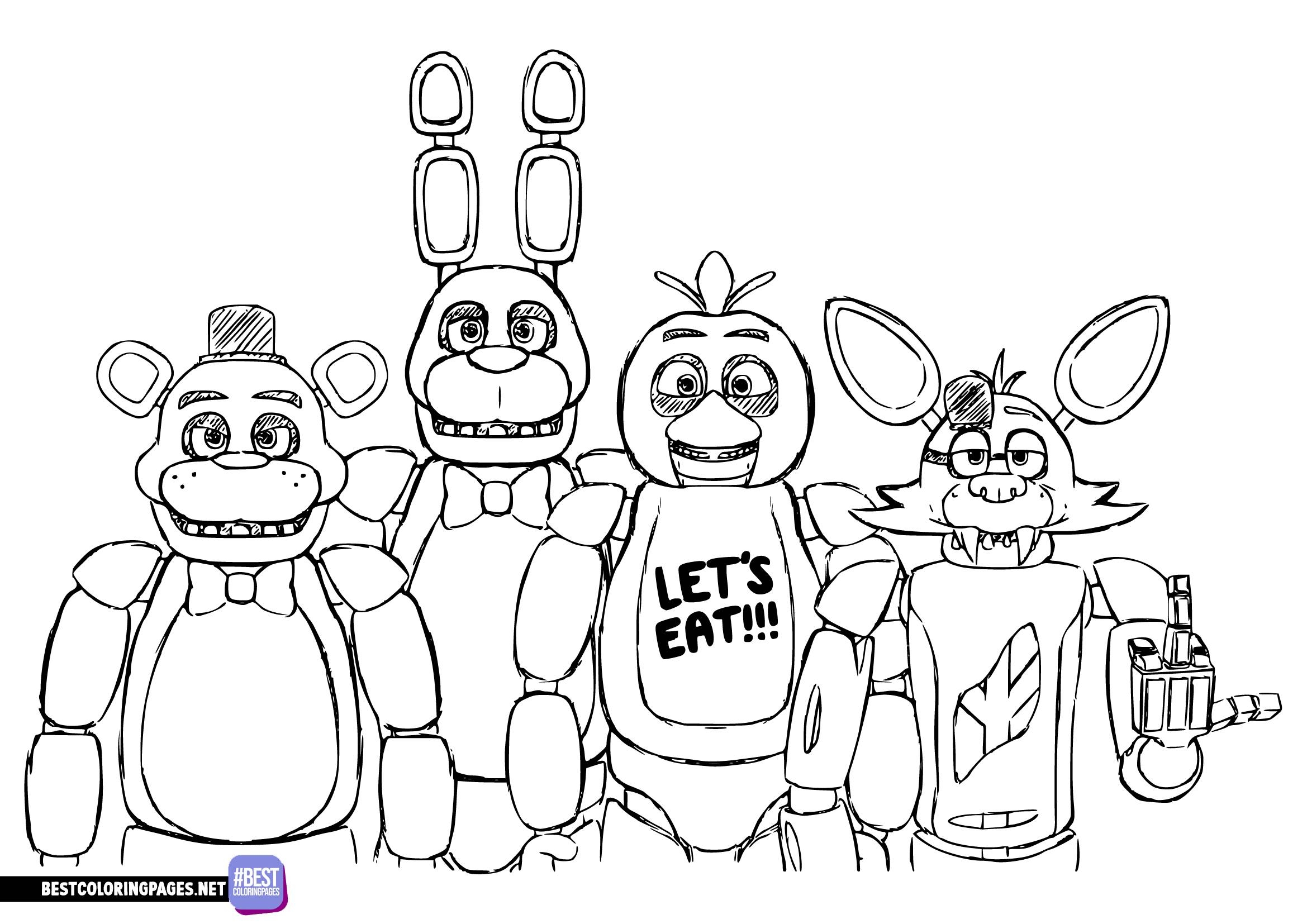 Free Printable Five Nights At Freddy s Coloring Pages Free Printable