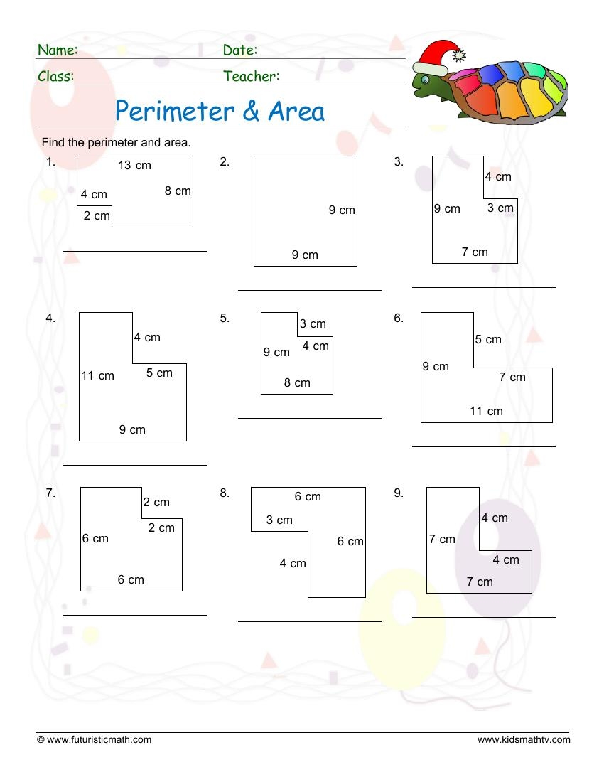 area worksheets for 3rd graders