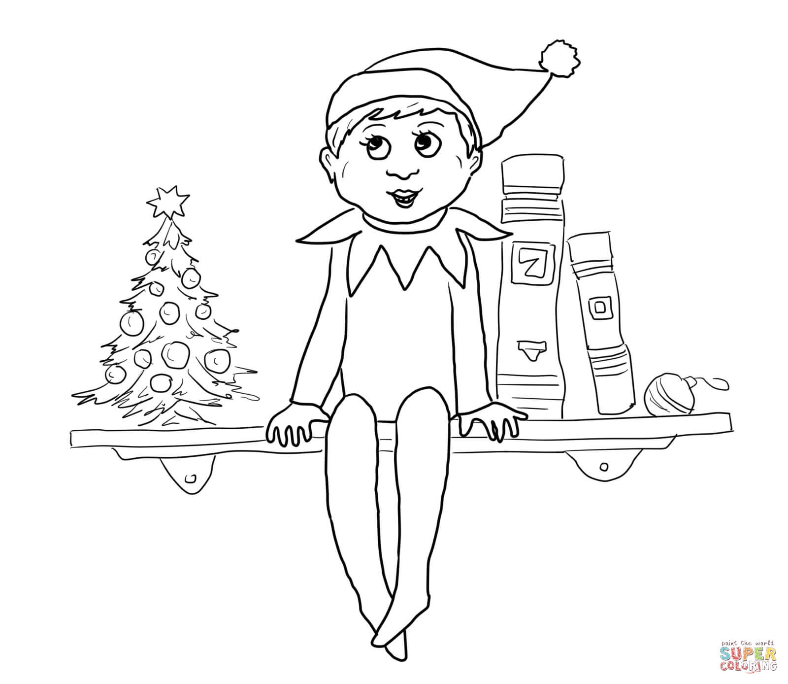 Free Printable Girl Elf On The Shelf Coloring Pages Download Free 