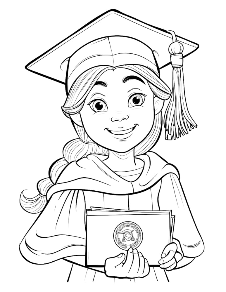 Free Printable Graduation Coloring Pages