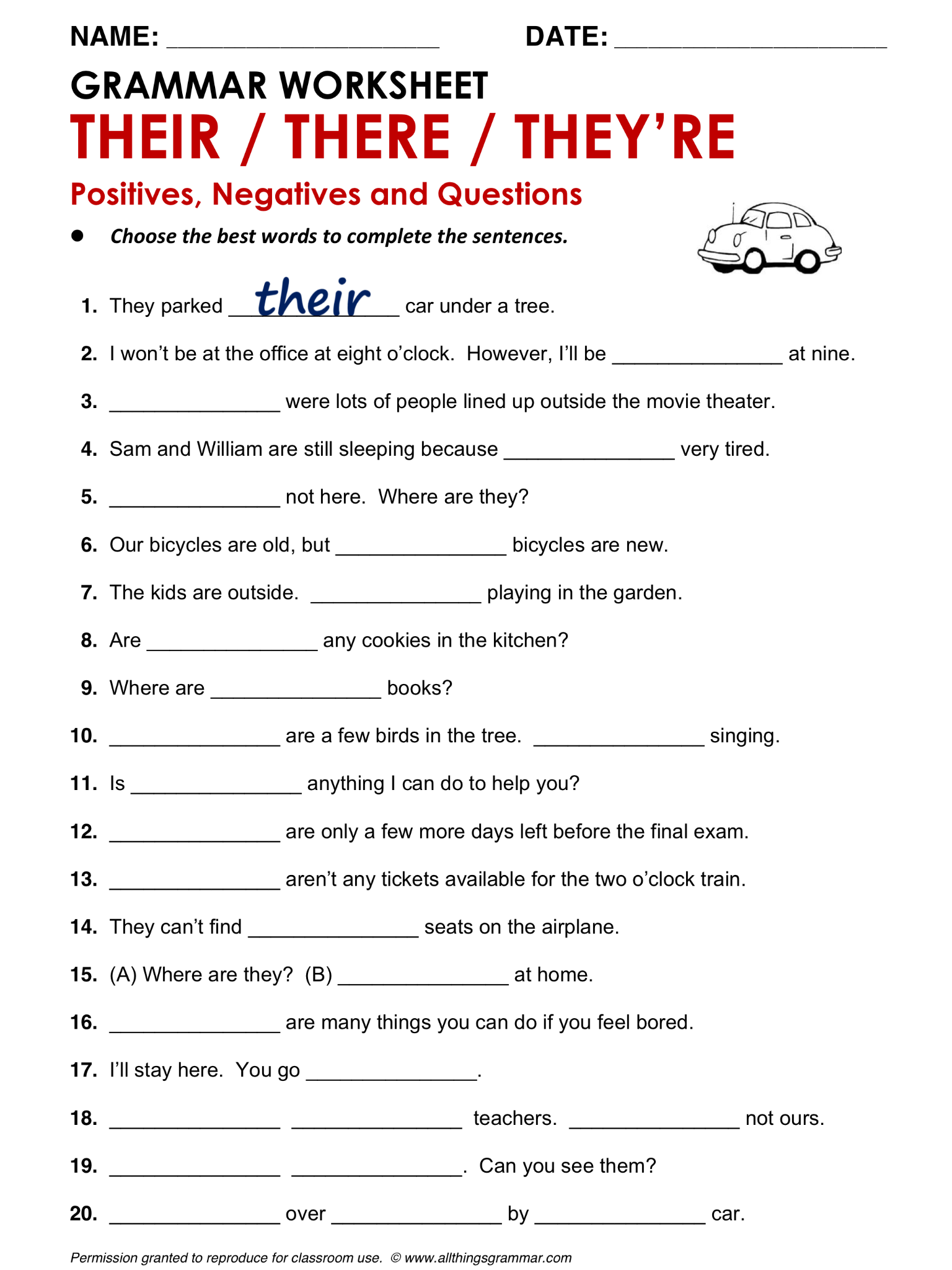 first day of school worksheets high school