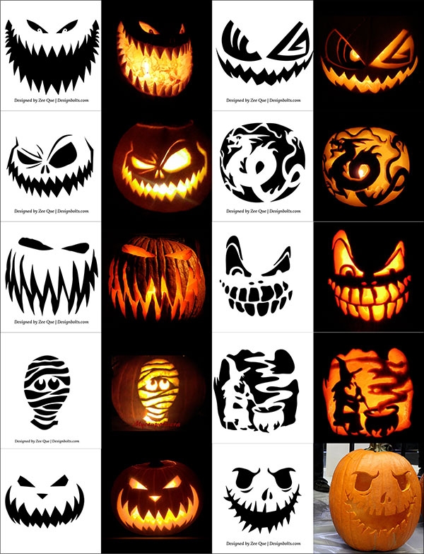 Free Printable Halloween Carving Pumpkin Template Printable Templates