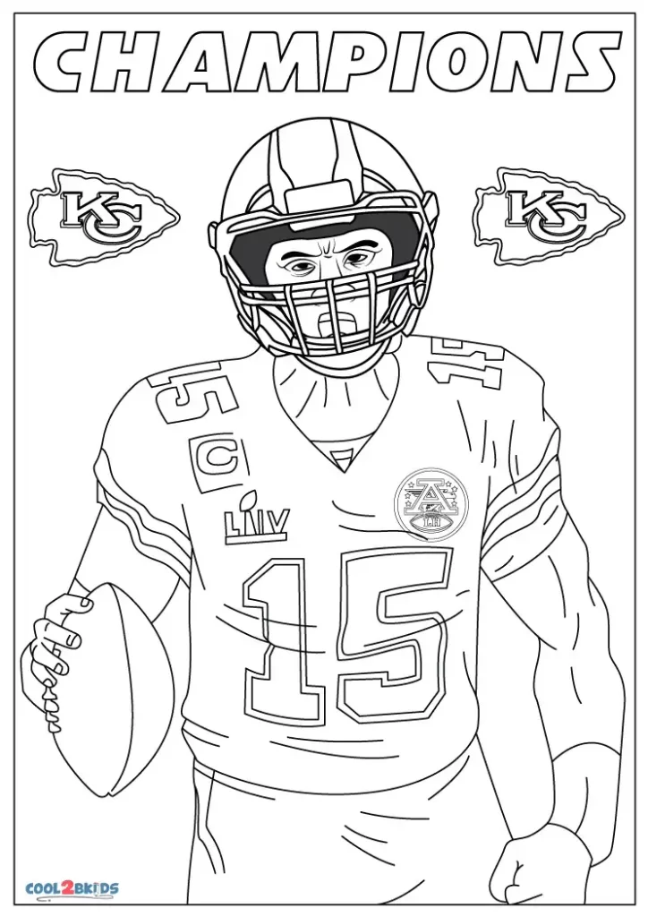 Free Printable Kansas City Chiefs Coloring Pages For Kids Football