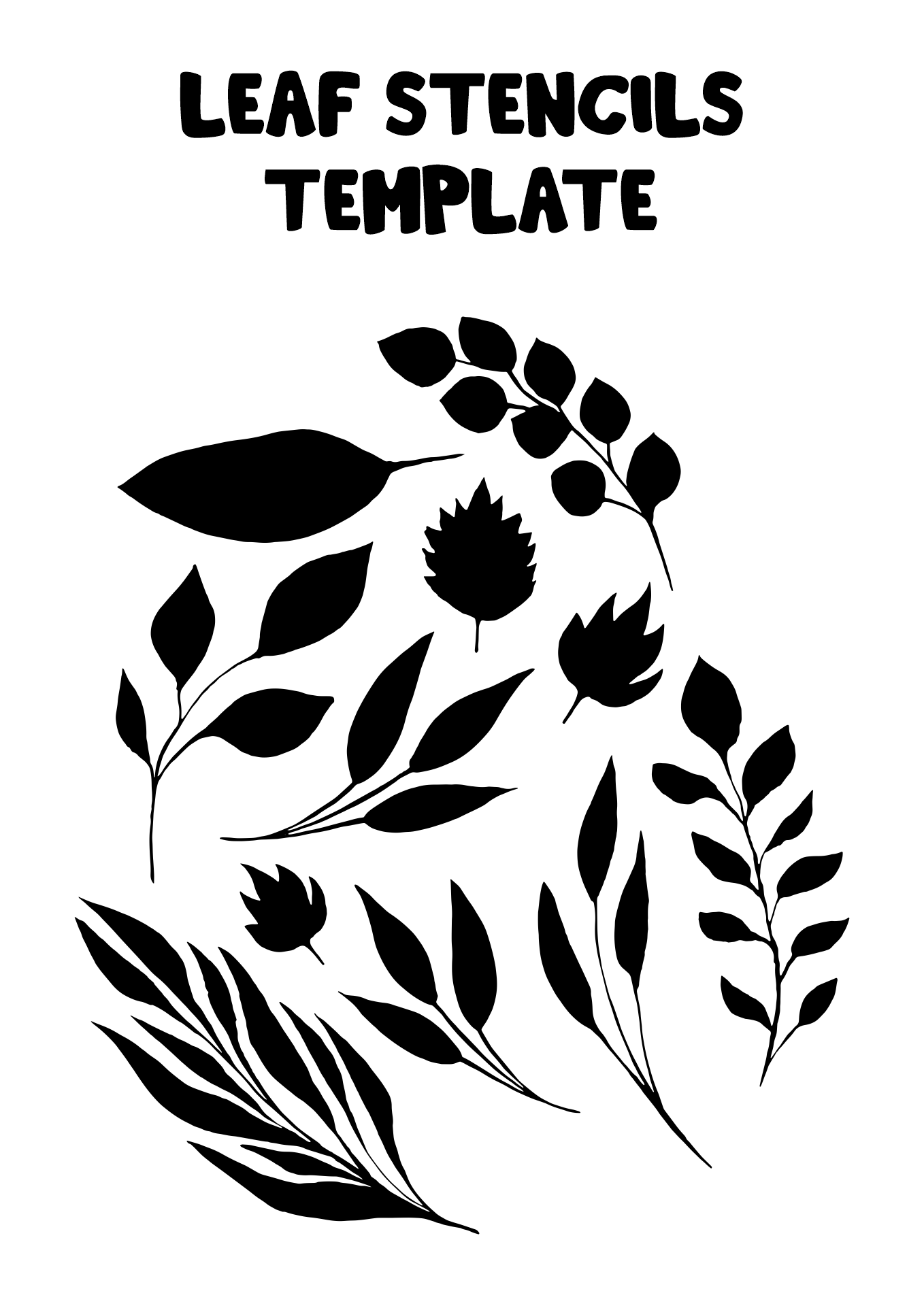 leaves template free printable