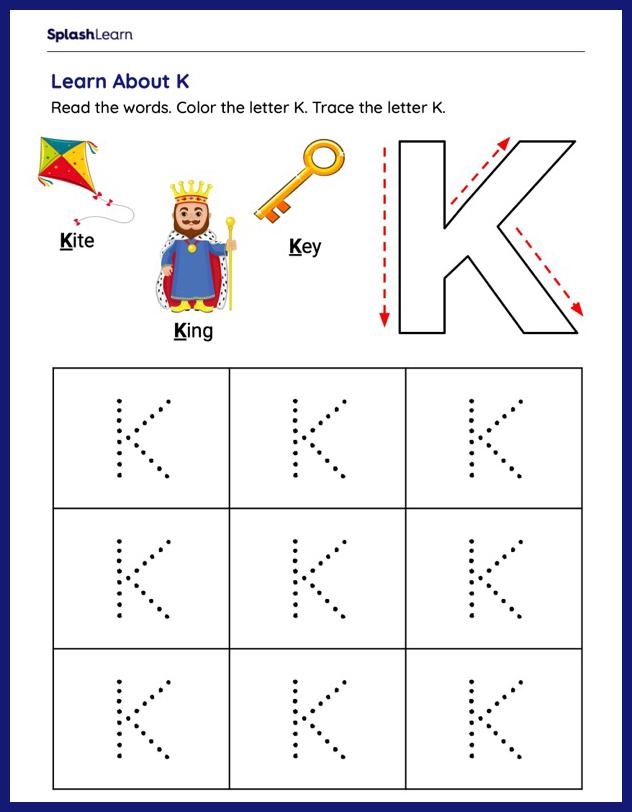 Free Printable Letter K Tracing Worksheets Worksheets Library