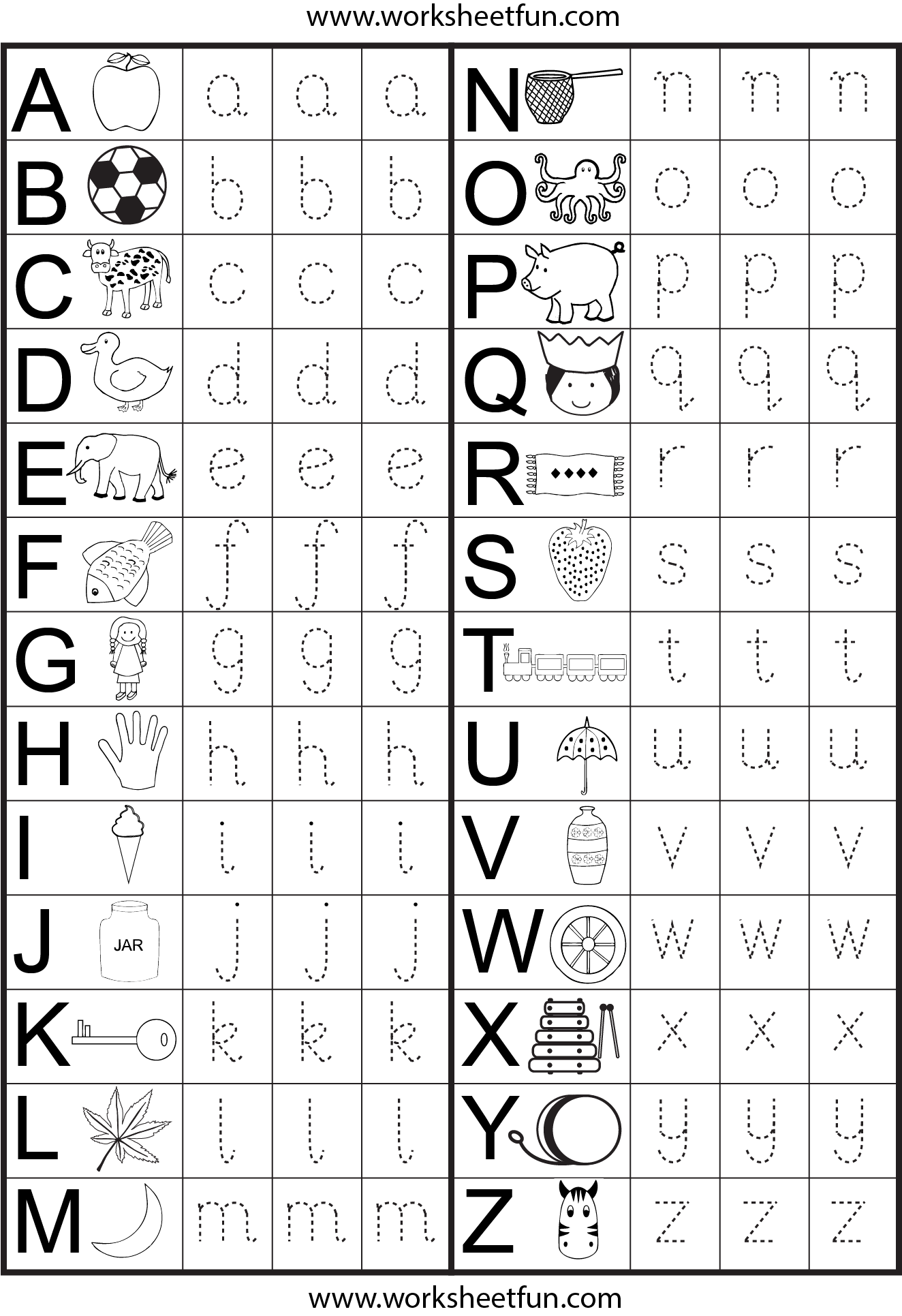 free printable letters worksheet for preschool