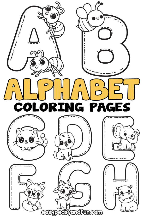 Printable Alphabet Coloring Pages