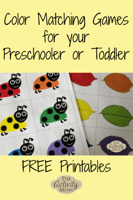 printable matching games for kids
