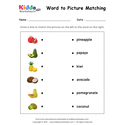 Free Printable Matching Worksheets Kiddoworksheets Worksheets Library