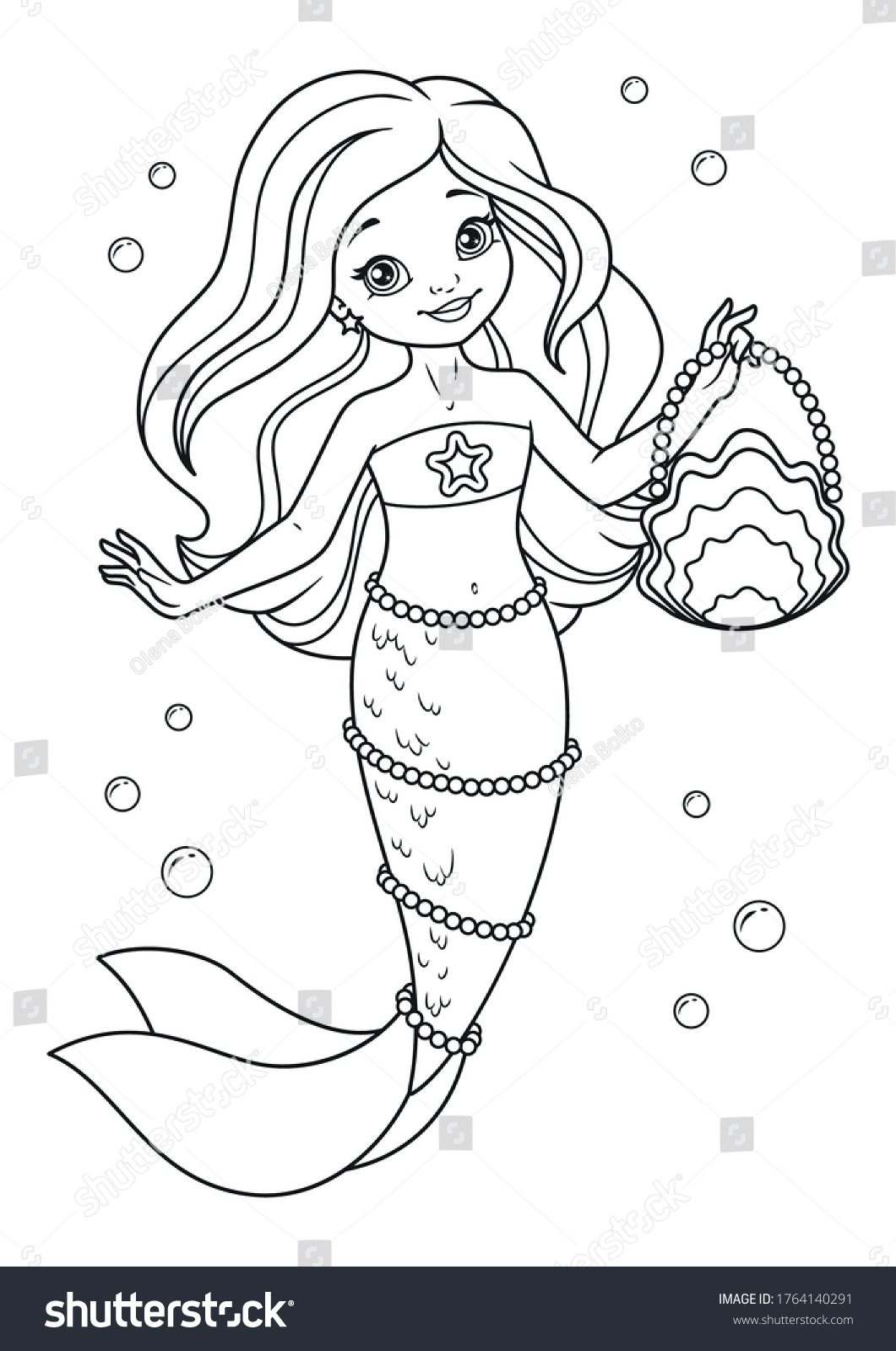 Mermaid Color Pages Free