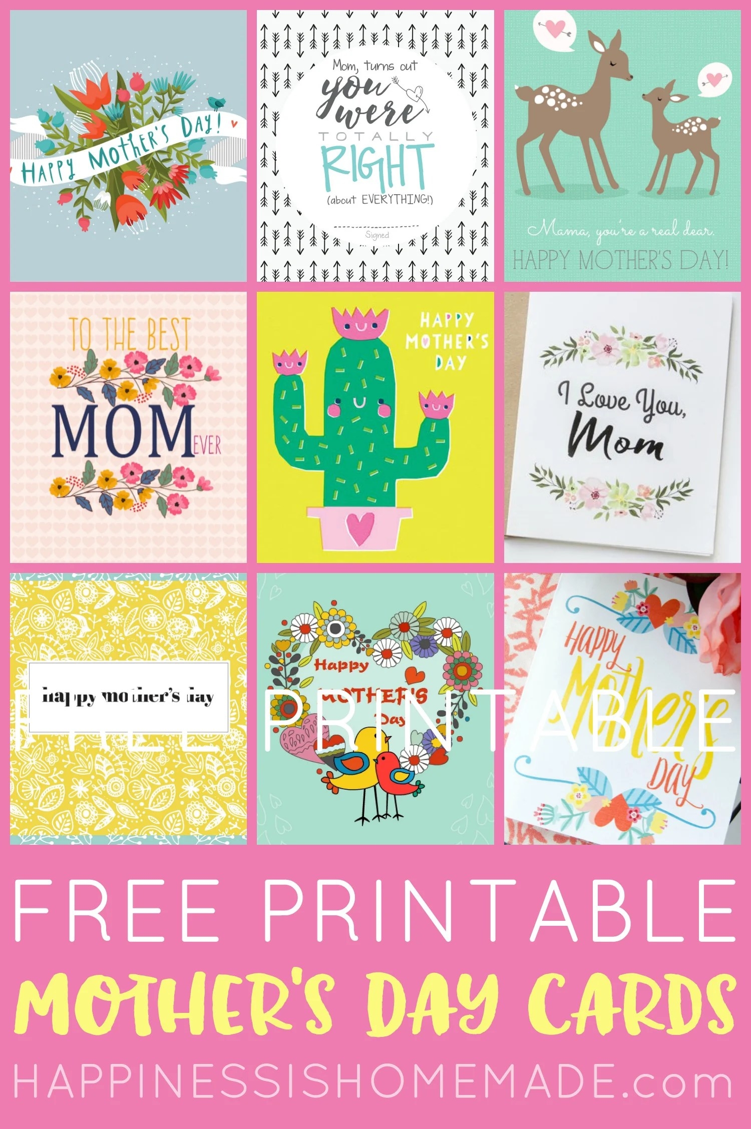 mothers day cards template printable