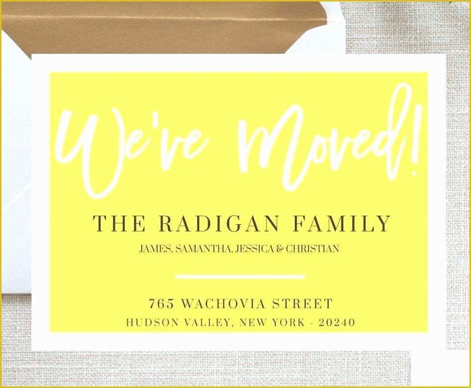 printable change of address card template