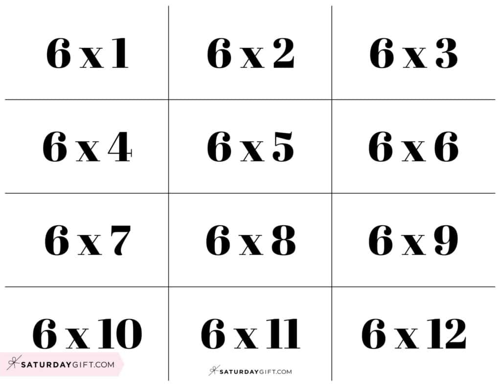 multiplication flash cards printable 0-10