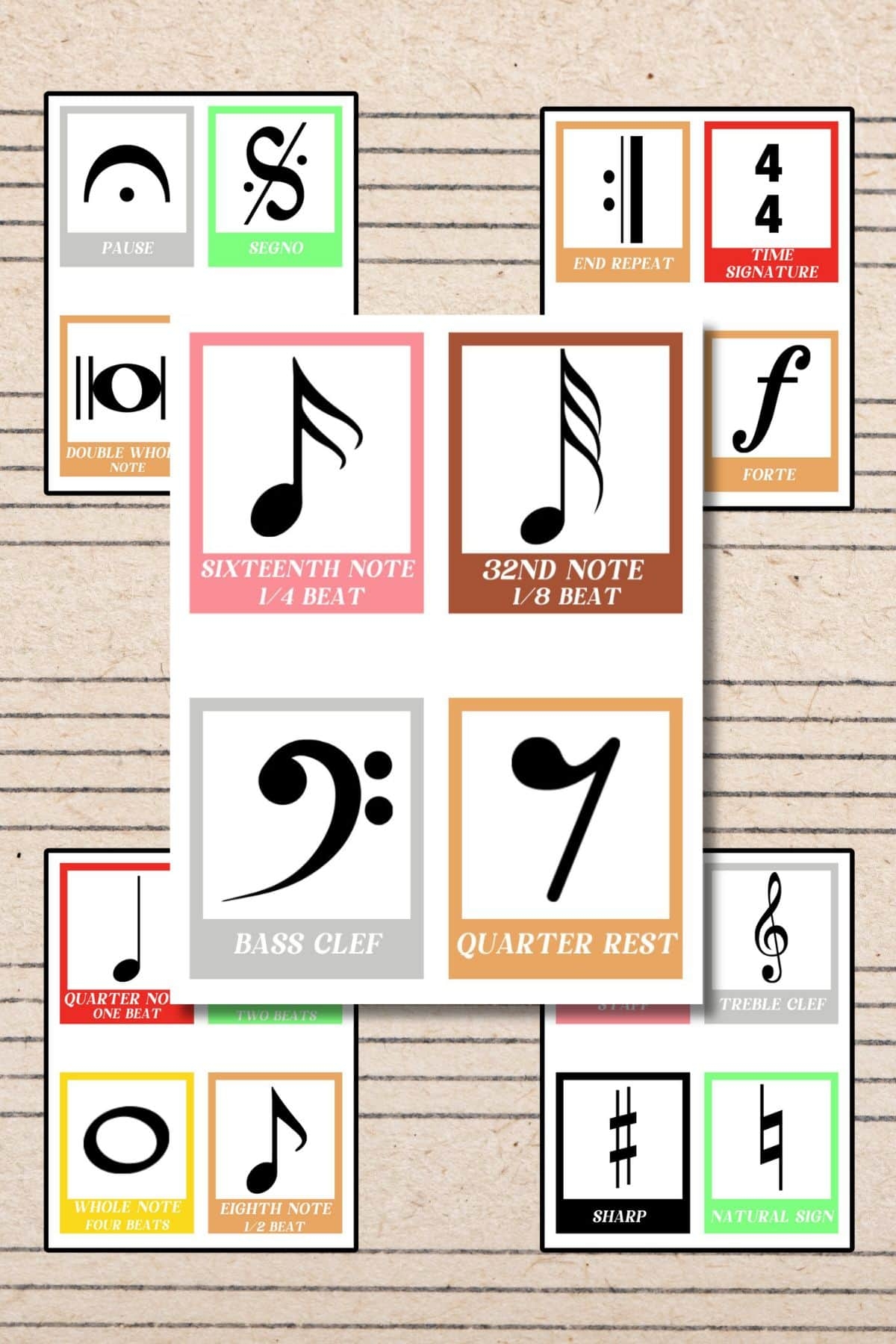 Free Printable Musical Note Flash Cards For Teaching Find A Free 