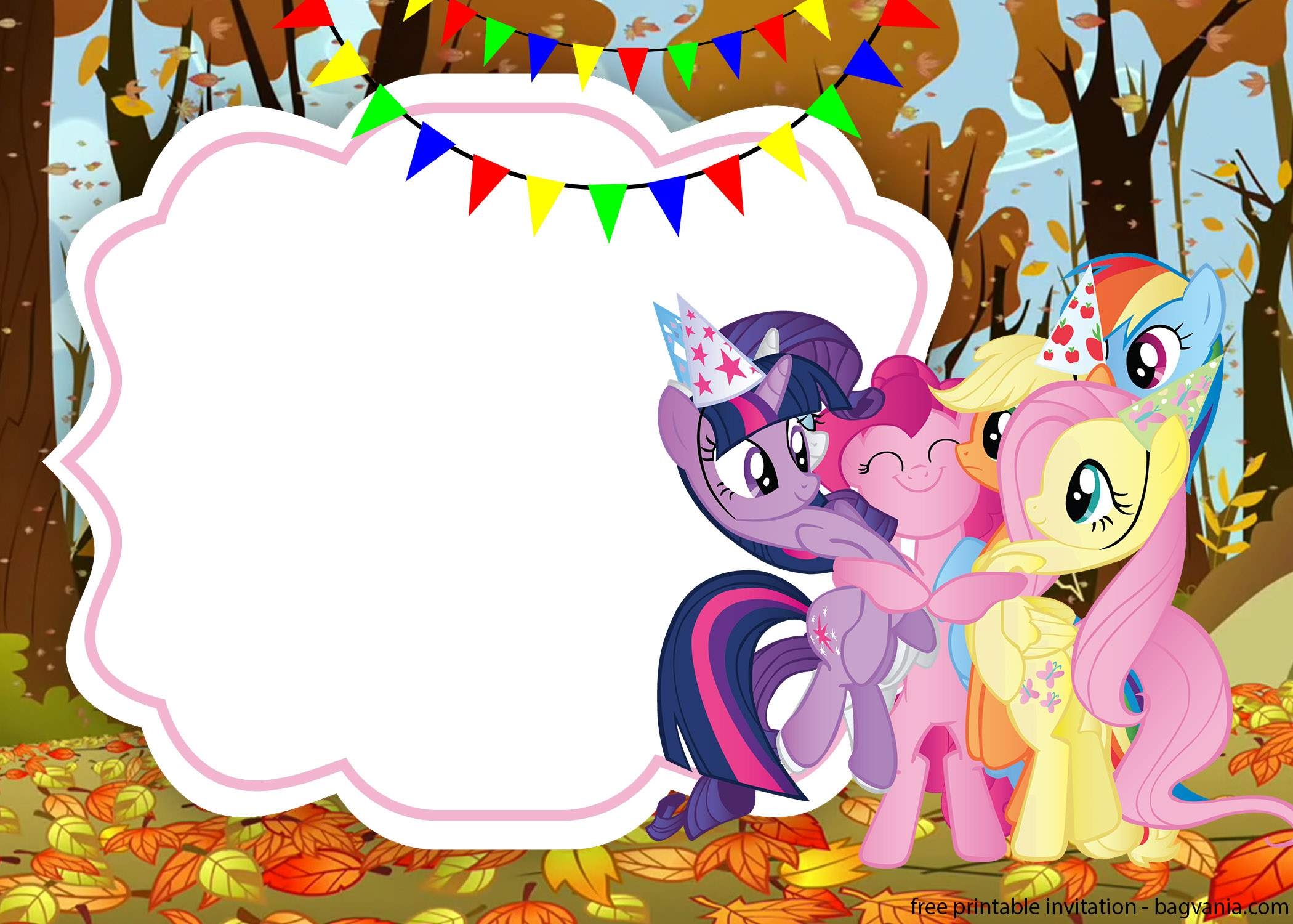 Free Printable My Little Pony Birthday Invitations Printable Word 