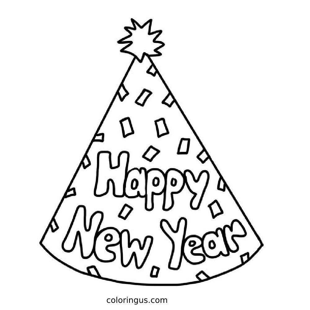 Free Printable New Years Coloring Page Free Printable PDF