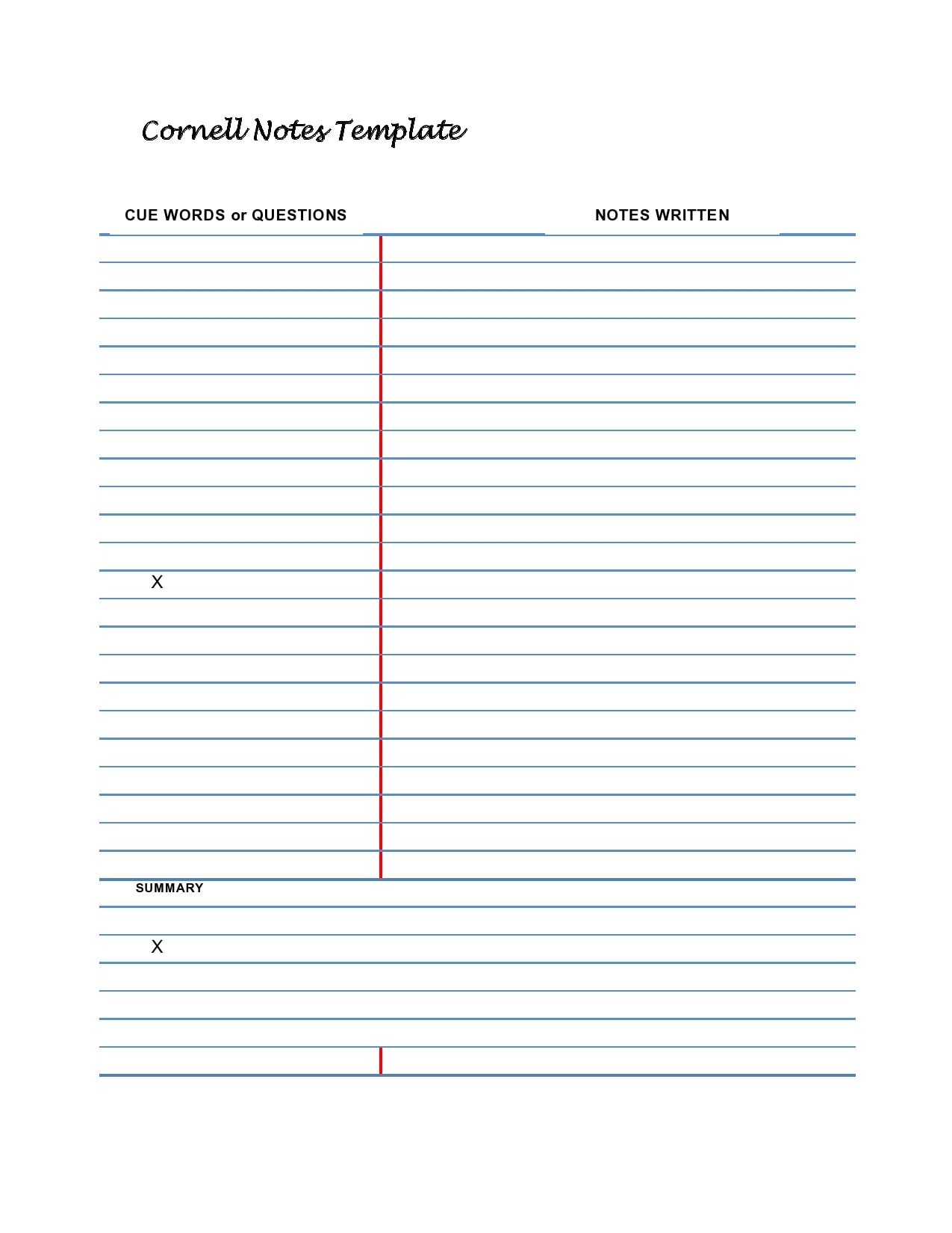 free printable note taking templates