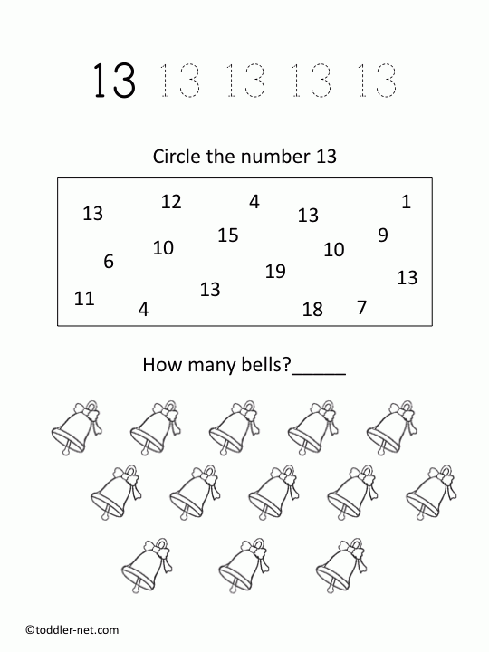 Free Printable Number 13 Worksheet Free Worksheets Samples