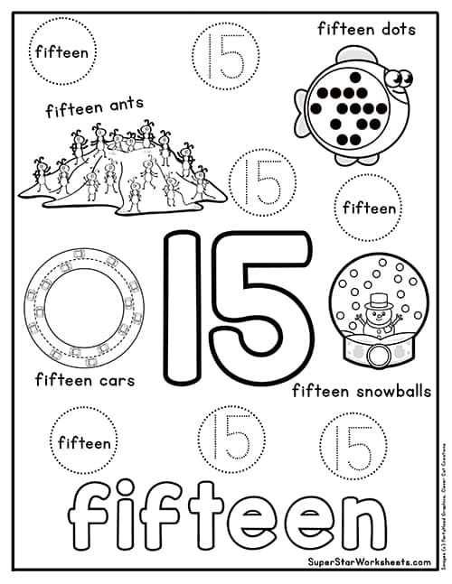 FREE Printable Number 15 Tracing Worksheets For Preschool Worksheets