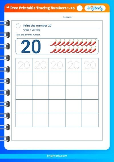 tracing number worksheets