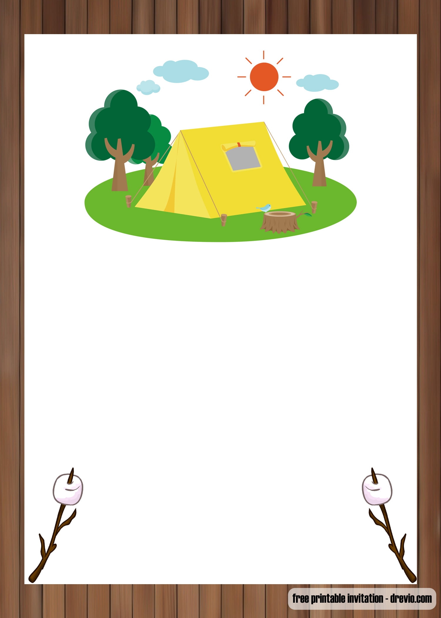 FREE Printable Outdoor Camping Birthday Invitation TemplatesFREE 