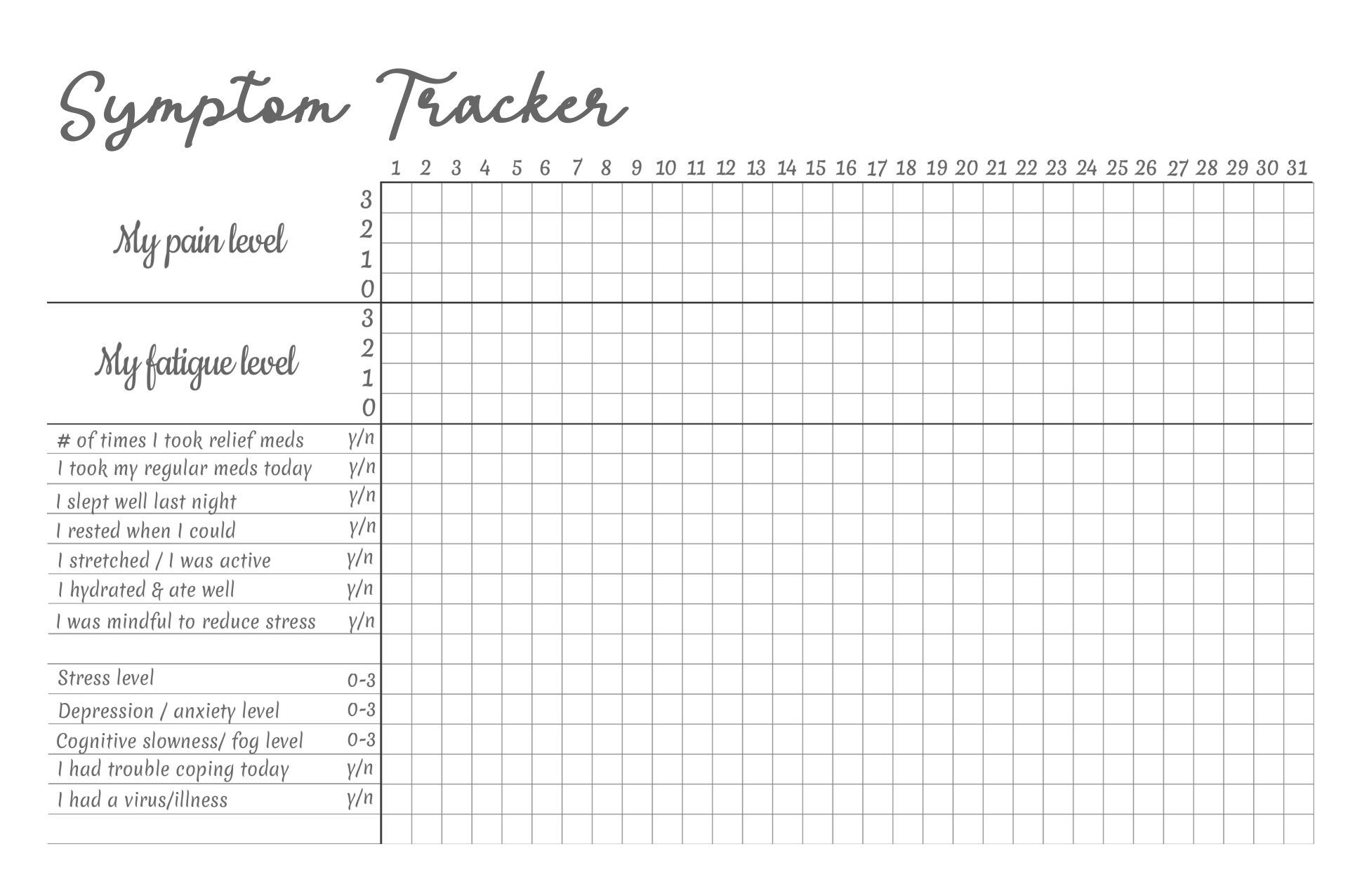 Free Printable Pain Diary Template Printable Templates Online By Paul 