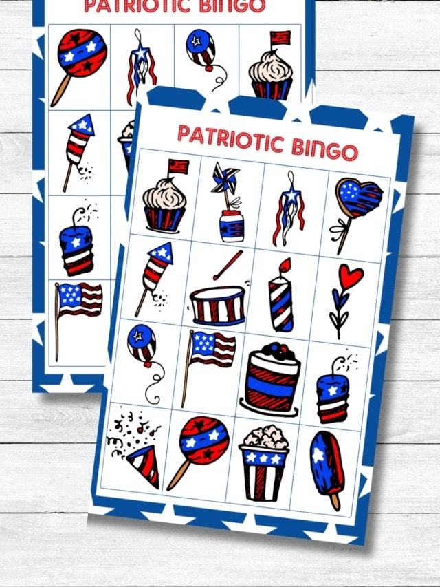 patriotic bingo cards printable