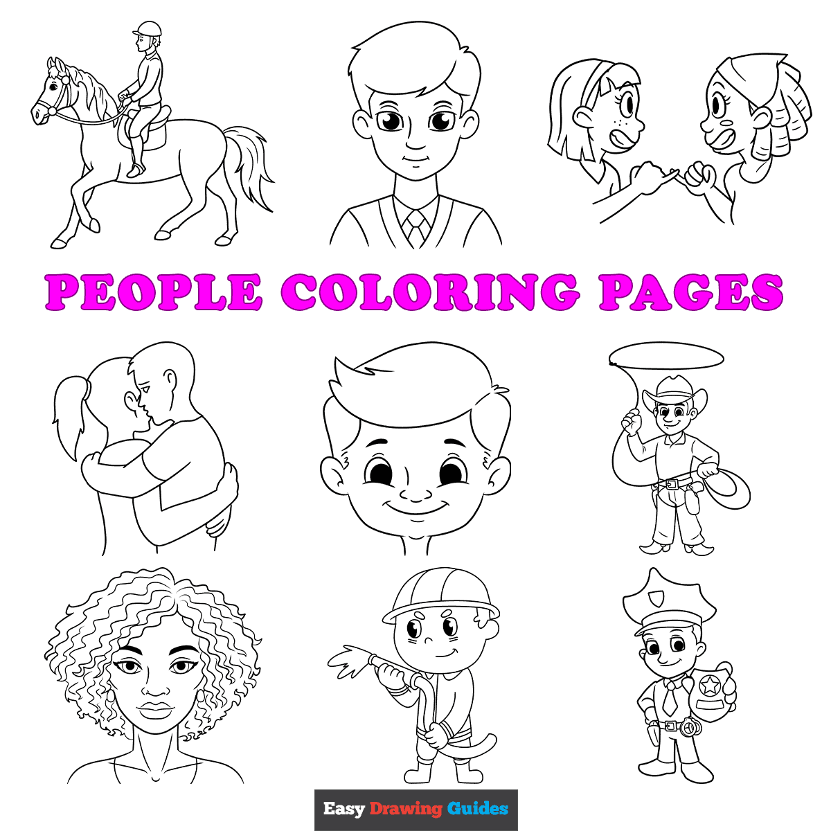 printable coloring pages people