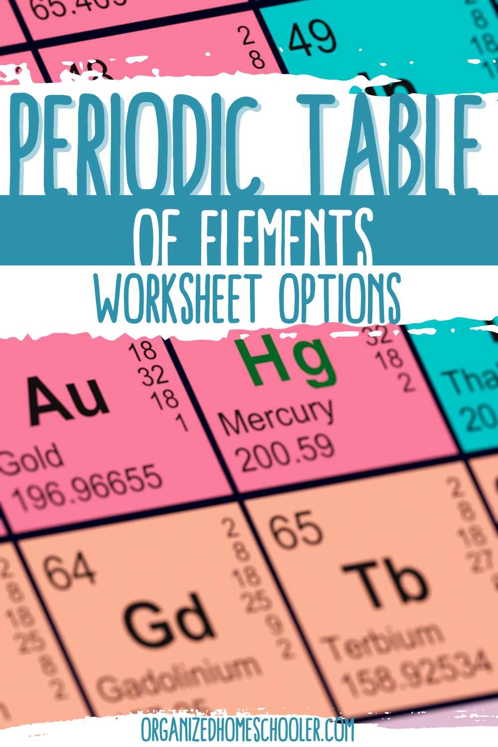 table of elements worksheet