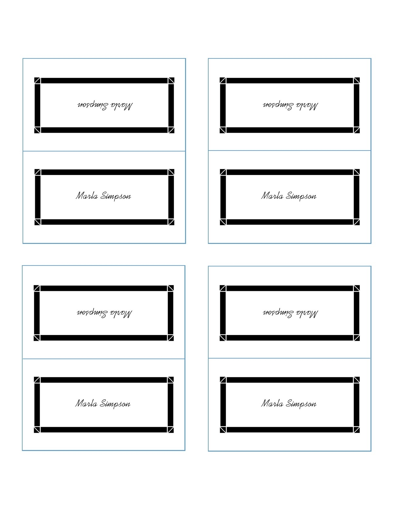 place card printable template