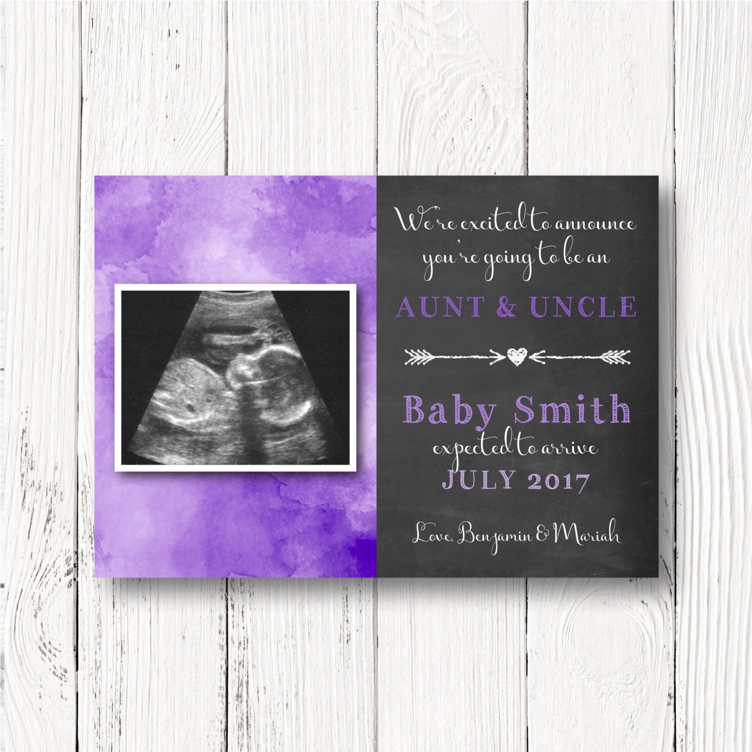 pregnancy announcement cards printable