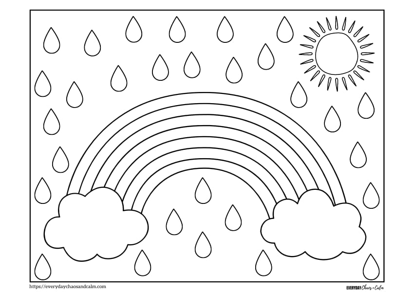 rainbow coloring pages free printable