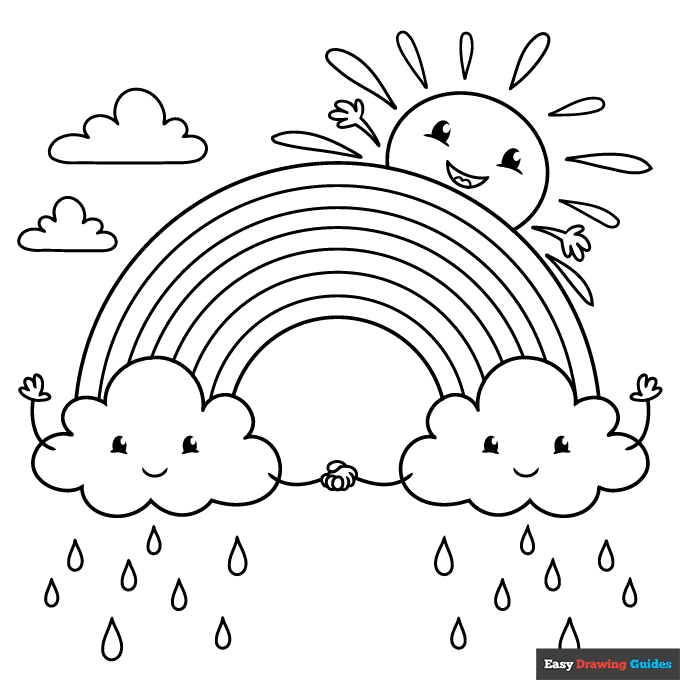 rainbow free coloring pages