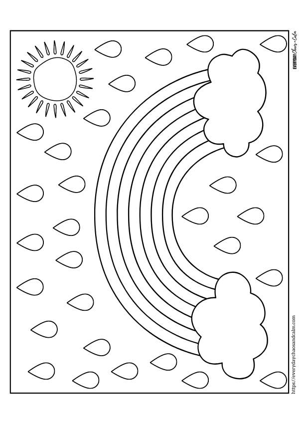 printable pictures rainbow