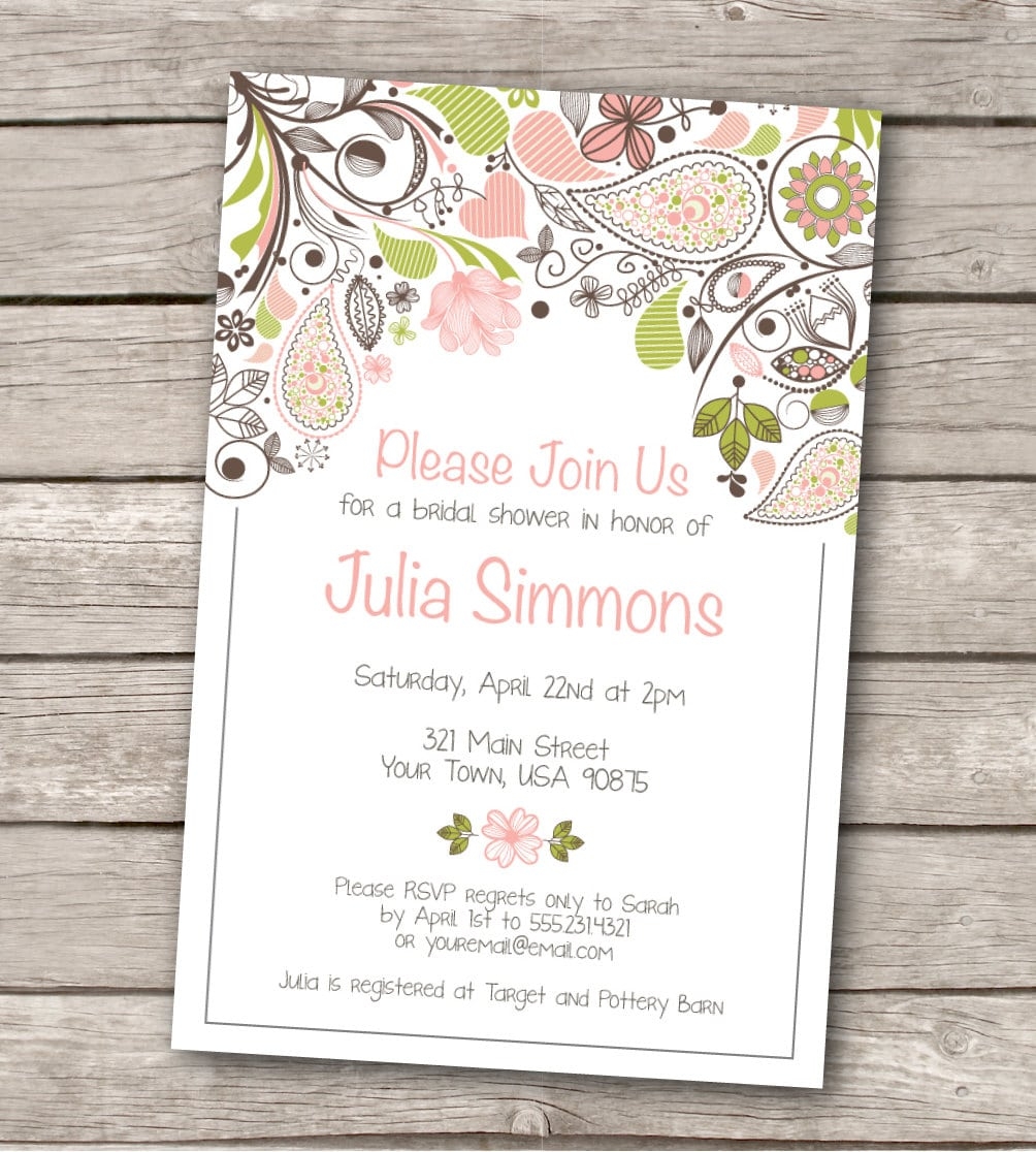 bridal shower invitation templates free printable