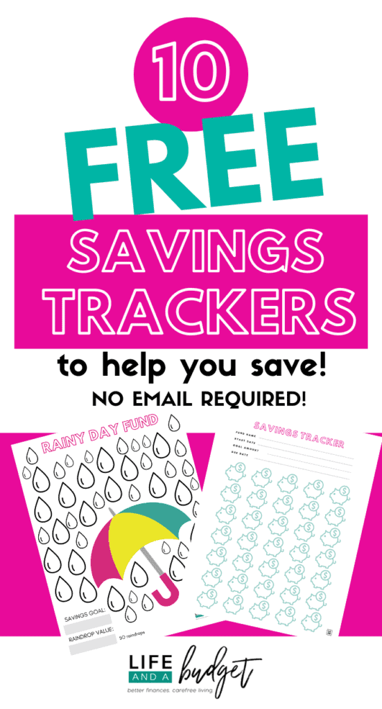 Free Printable Savings Tracker Coloring Pages Life And A Budget