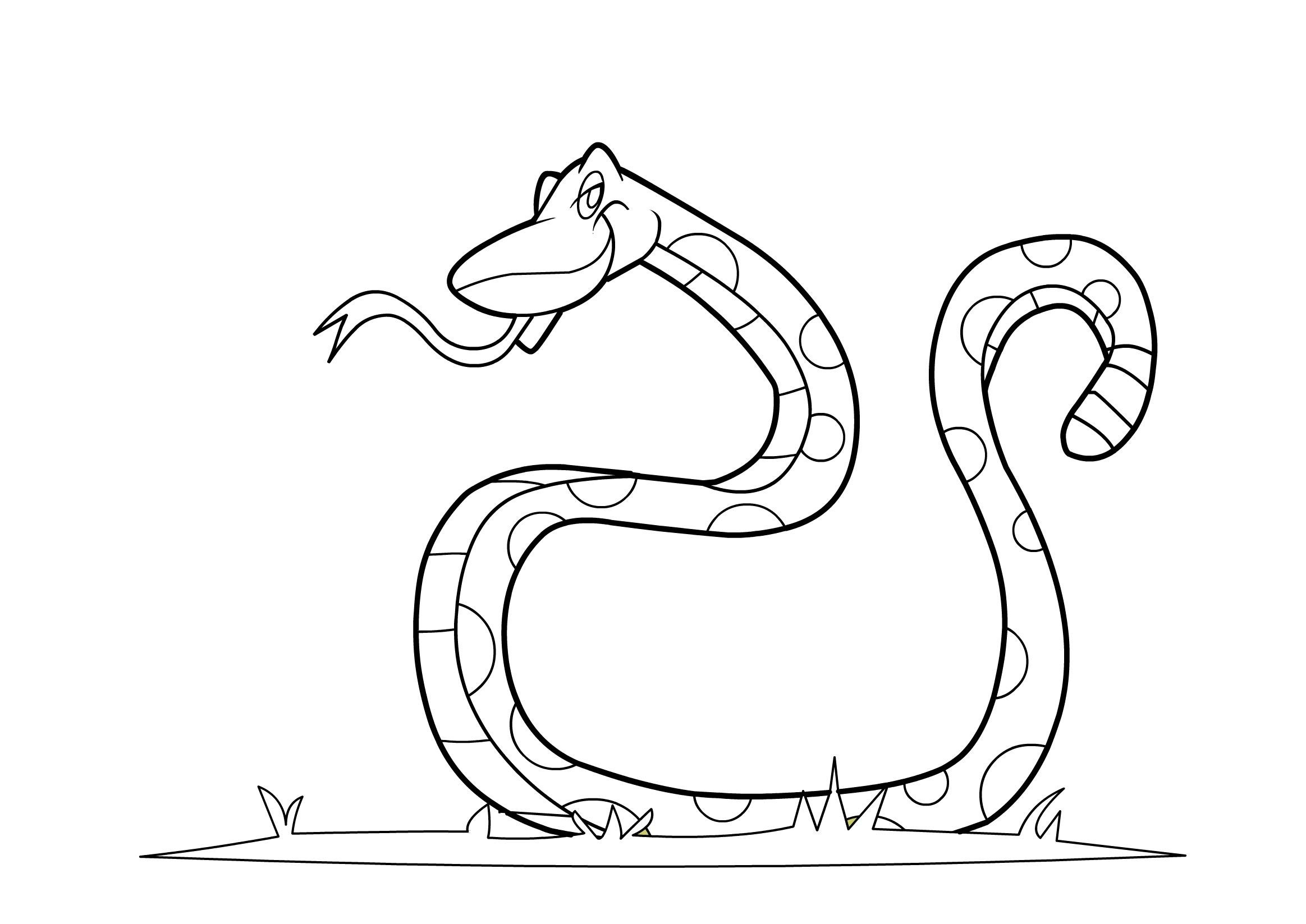 free snake coloring pages