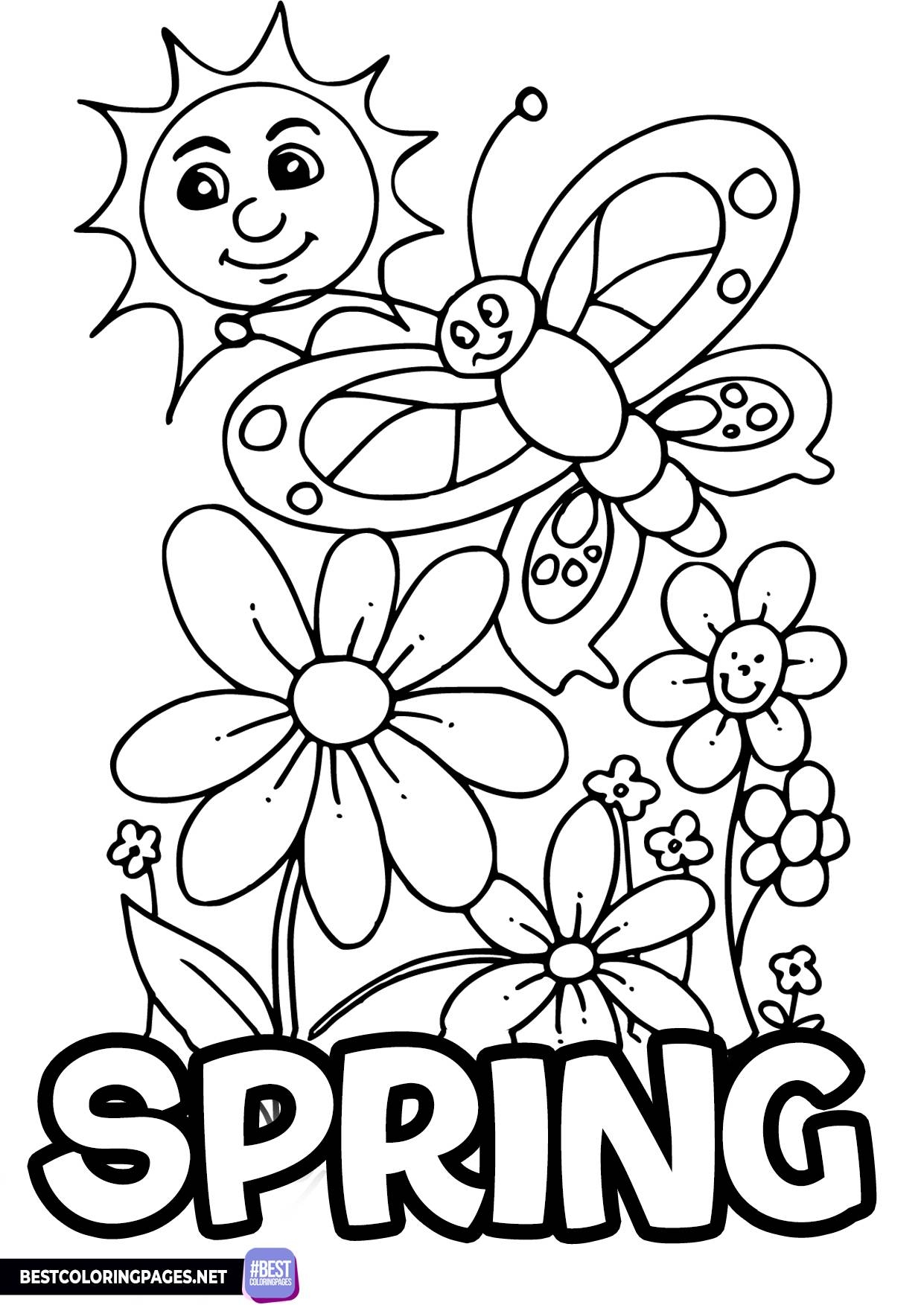 Free Coloring Pages Spring