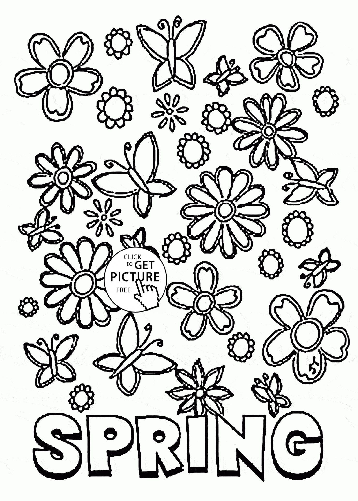 free spring coloring pages printable