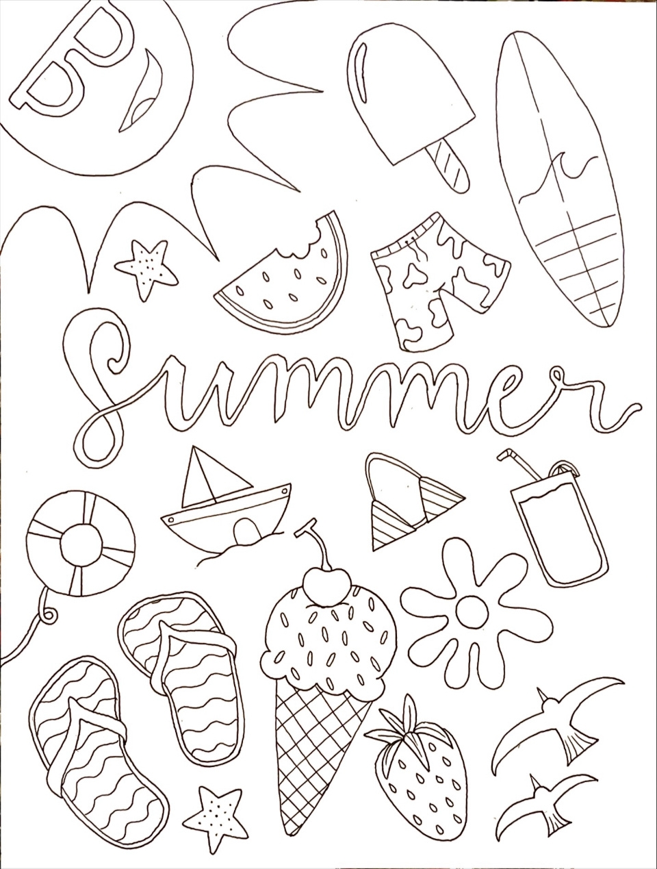 Free Printable Summer Coloring Pages