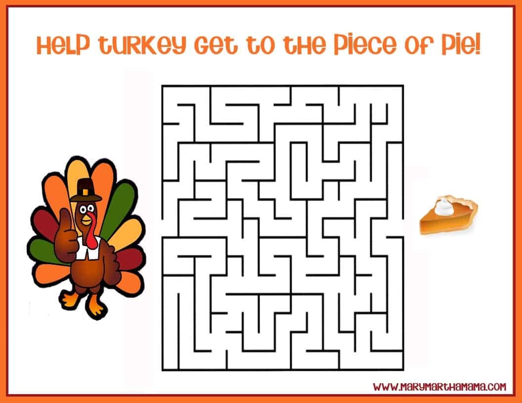 Free Printable Thanksgiving Activities For Kids Mary Martha Mama
