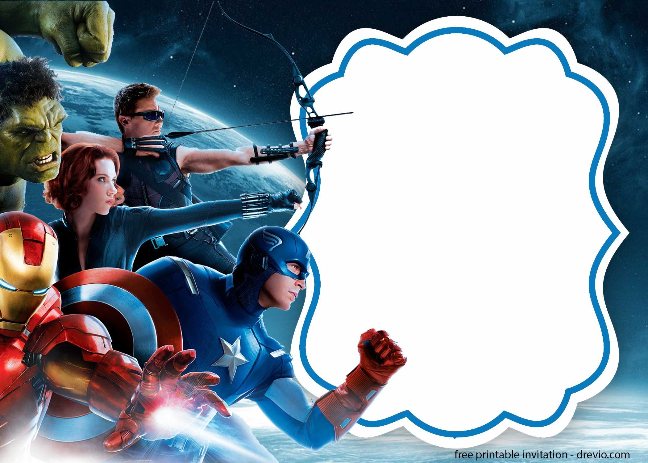 FREE Printable The Avengers Invitation Template FREE Printable