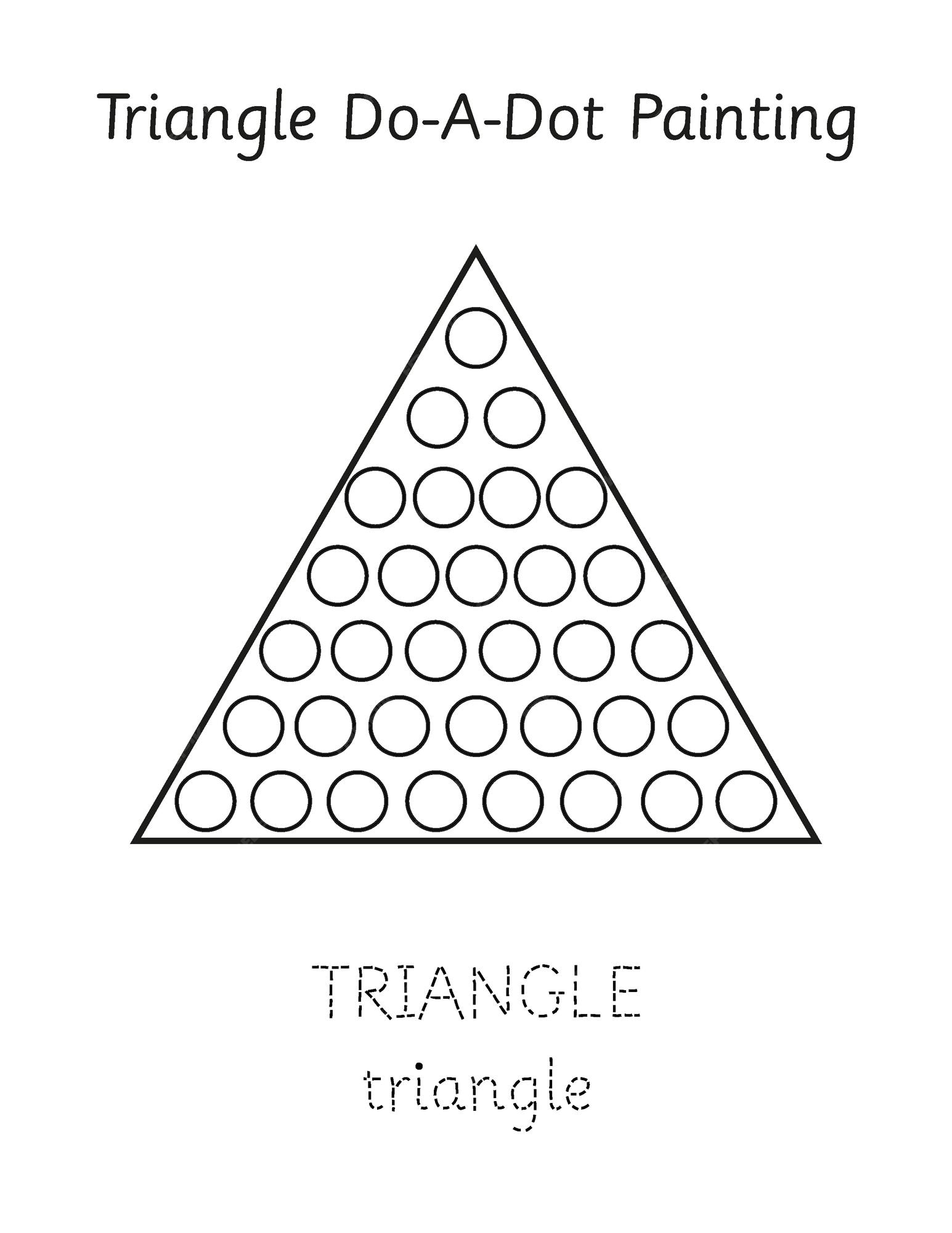 triangle worksheets for preschool