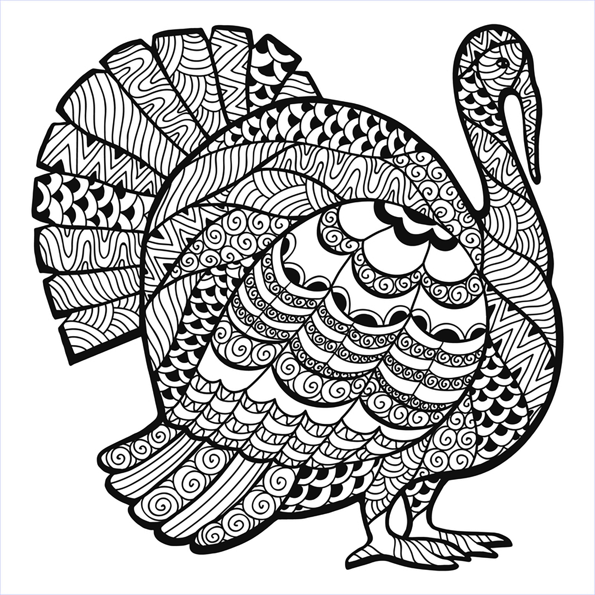 Printable Turkey Coloring Pages