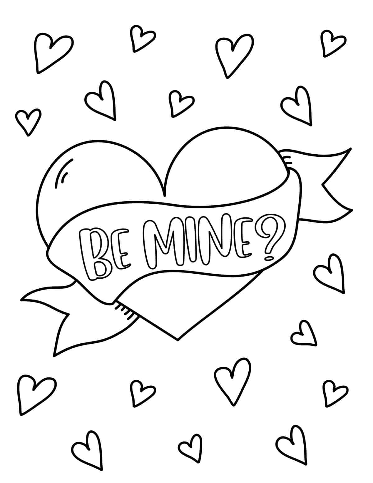 Printable Coloring Pages For Valentine's Day