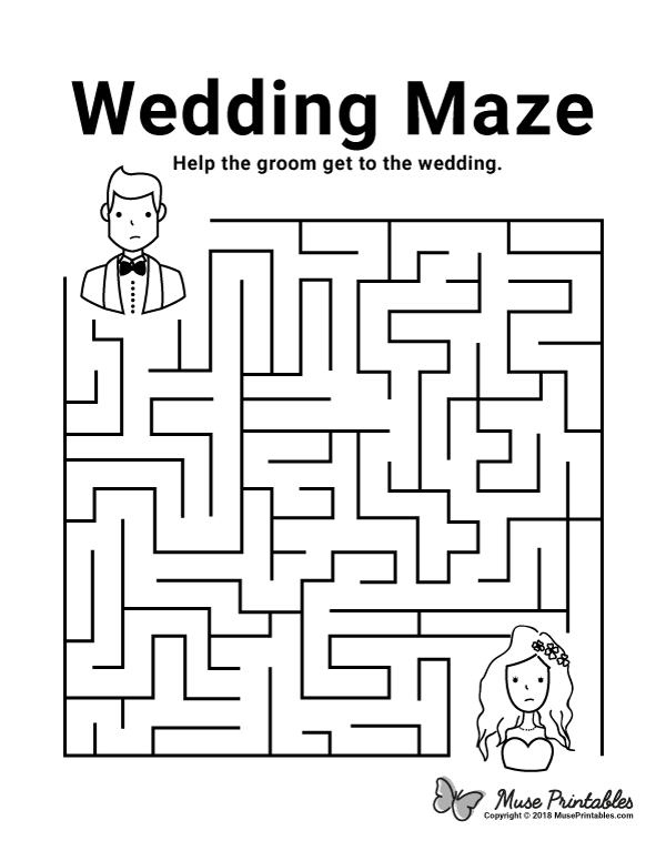 Free Printable Wedding Maze