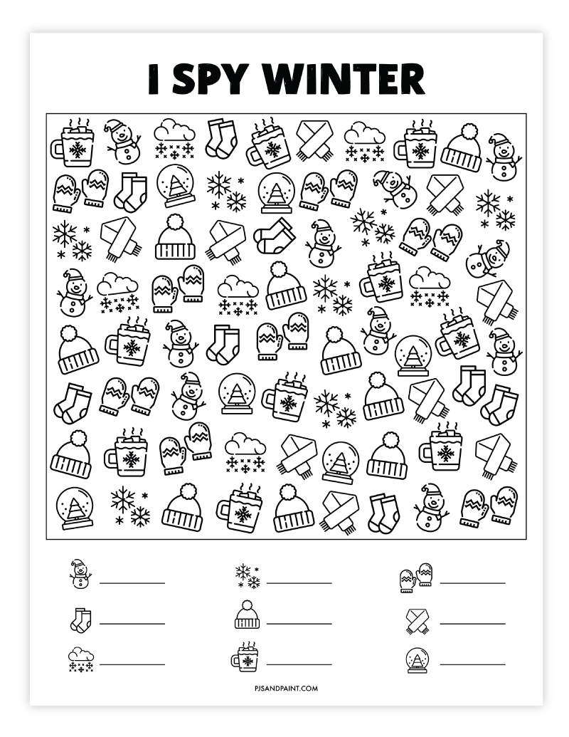 printable winter games for kids