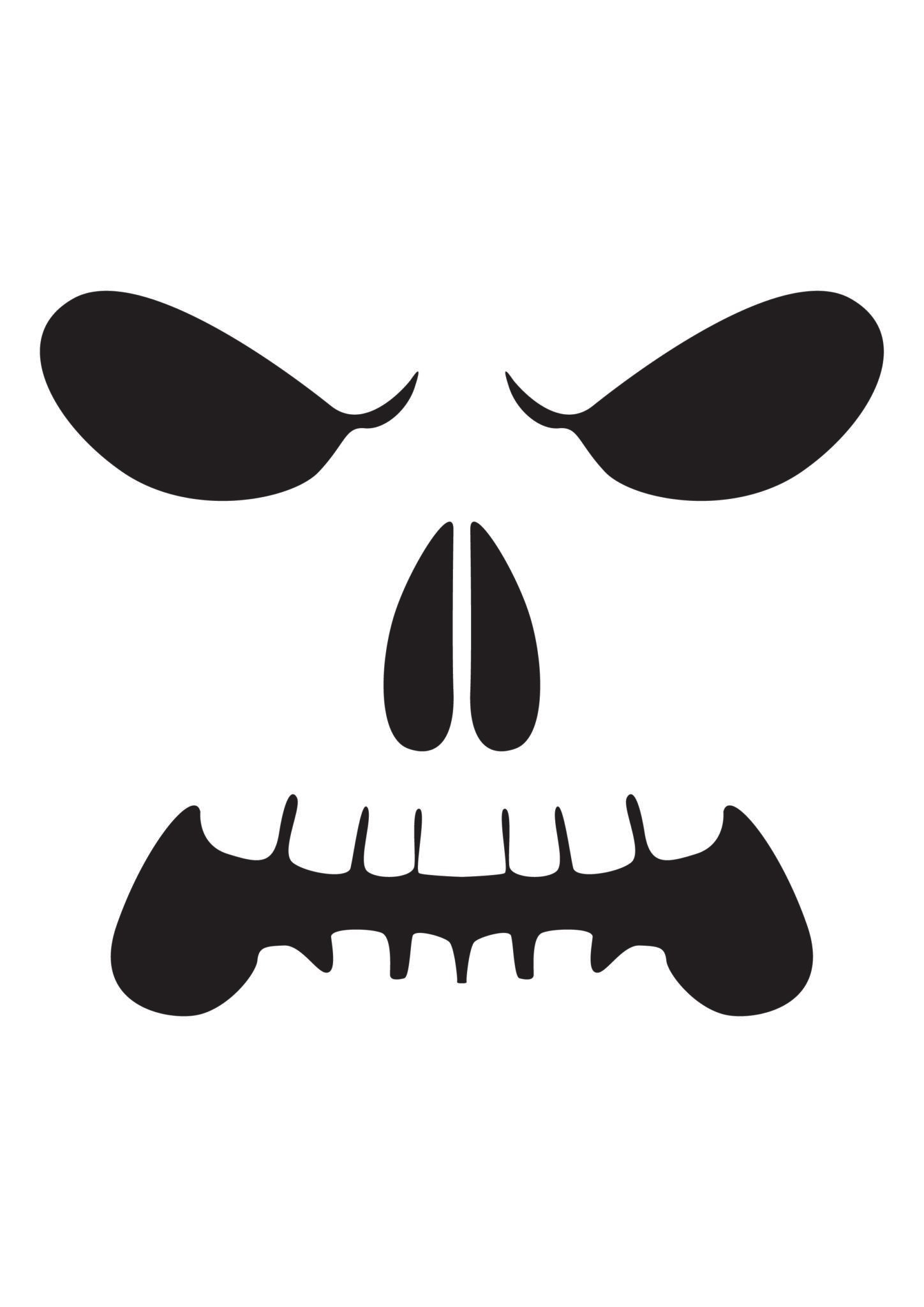 free printable halloween carving pumpkin template