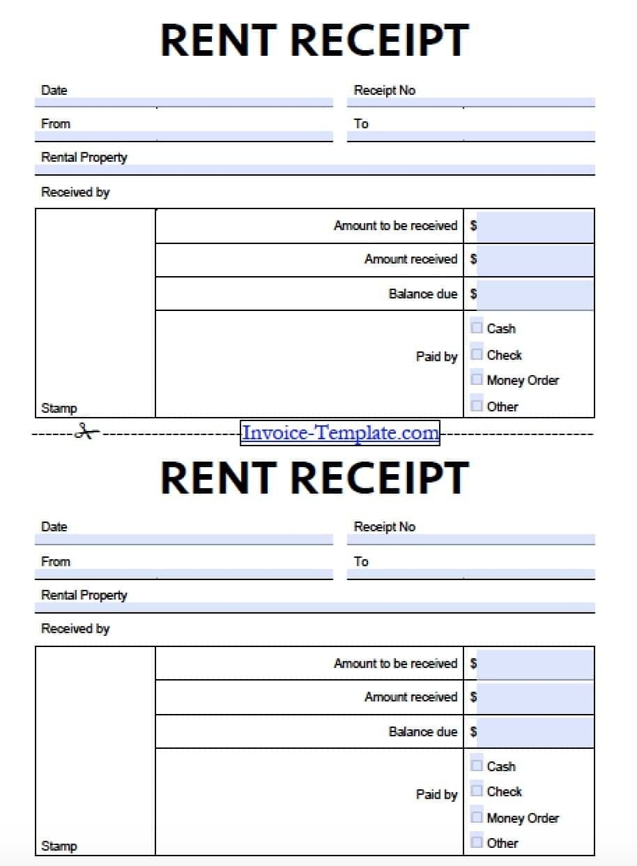 receipt template free printable
