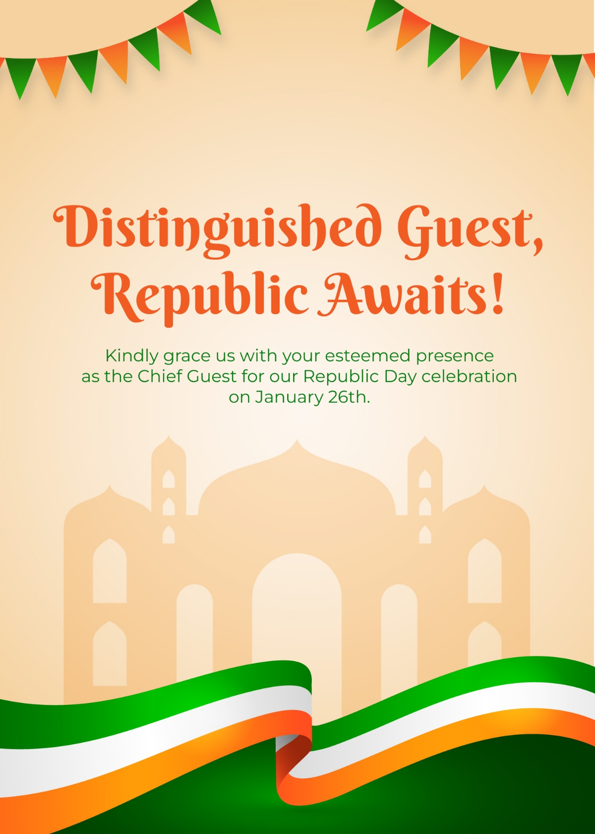 Free Republic Day Invitation Template To Edit Online